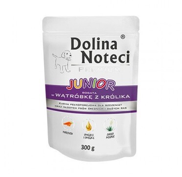 Dolina Noteci Premium Dog Junior Rabbit liver - Пауч за подрастващи кучета със заешки дроб 300 гр